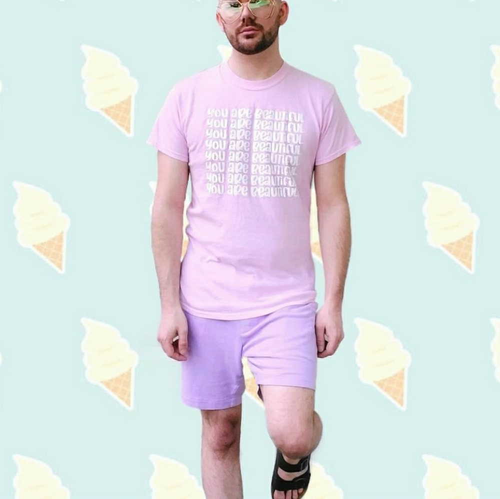 Unisex (Mens/Women's) Pink YAB Tee - Picture 1 of 2